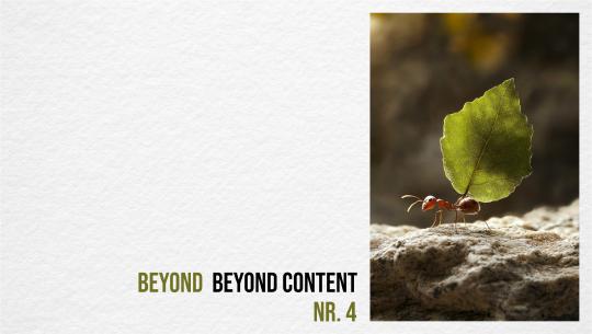beyond beyond content — Wie wir Content publishen